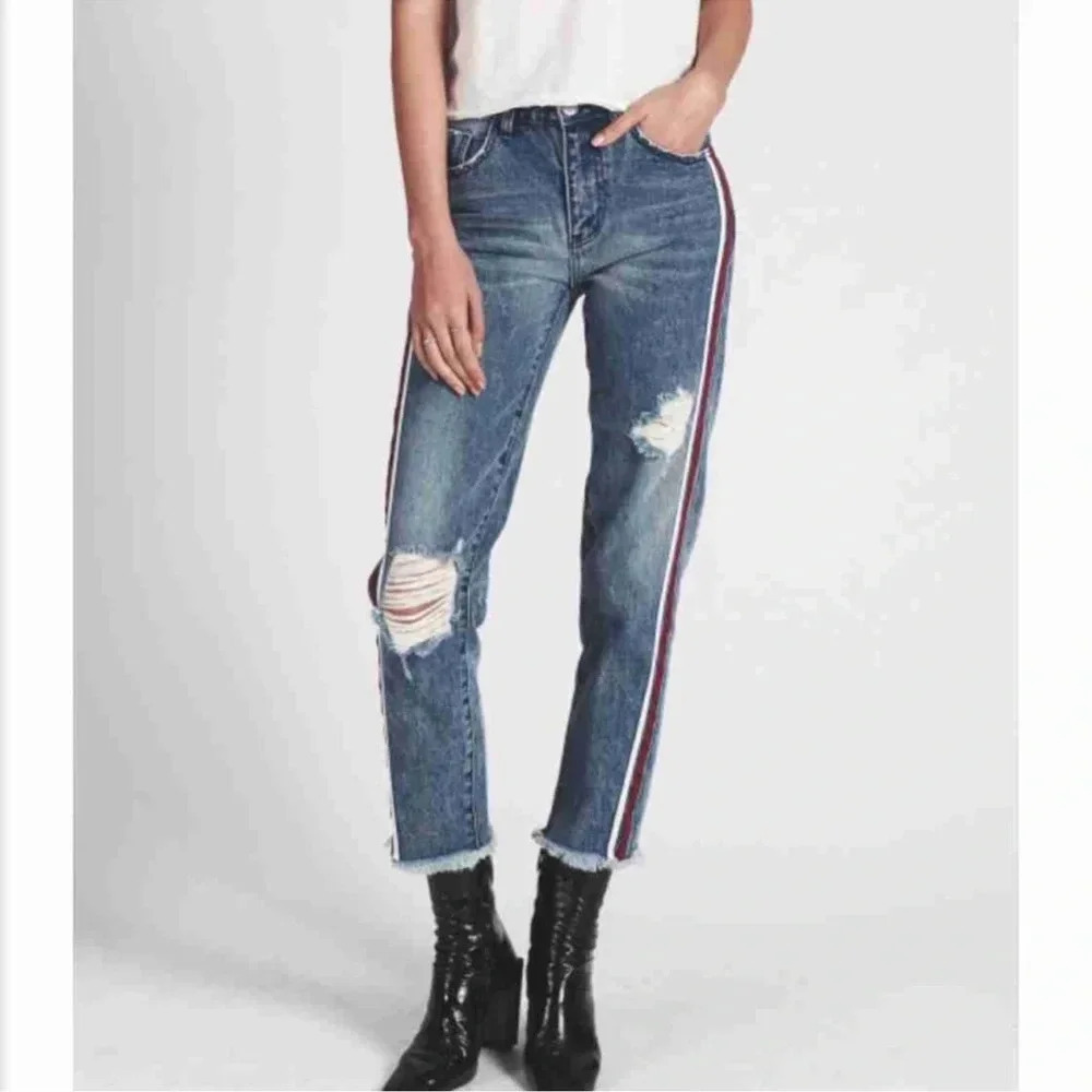ONE TEASPOON High‎ Waist Awesome Baggies Relaxed Leg Jeans Size 28